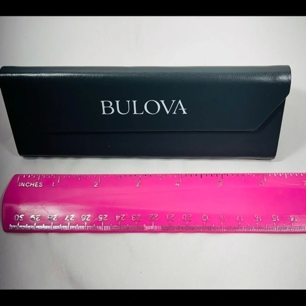 Bulova eyeglass case triangle shape